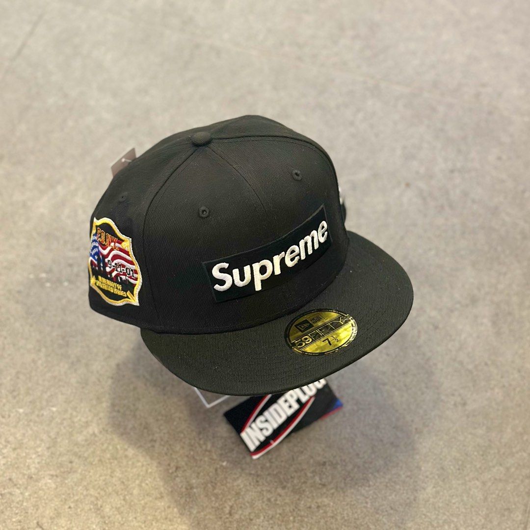 Supreme x FDNY Box Logo New Era (Category: Caps & Hats) located in Quezon City. Submitted by inside_plug (Listing ID 1462989030, Image 2). Description: For Sale Supreme x FDNY Box Logo New Era Black - 7 1/2 Brandnew Dm us to purchase.