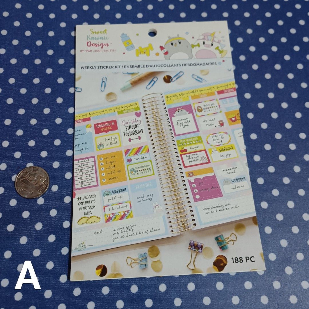 Sweet Kawaii Design Weekly Sticker Kit (New) (Category: Other Stationery & Craft) located in Cainta. Submitted by stationerydestash (Listing ID 1463099250, Image 1). Description: .