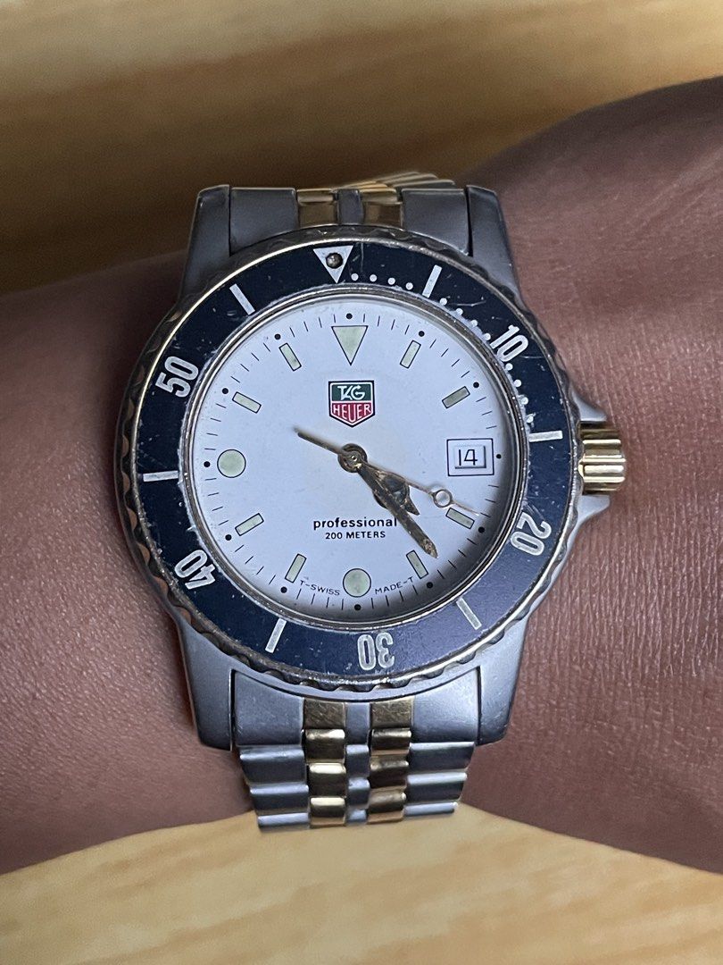 Tag Heuer Quartz (Category: Men's Watches) located in Taguig. Submitted by tester1x (Listing ID 1462999433, Image 1). Description: Secondhand Used Watch Tag Heuer Swiss Made Quartz WD1222 G 20 L41517 White Dial Sapphire Crystal SS Front SS Back 36mm Tag Two tone Bracelet 6.5 wrist size .