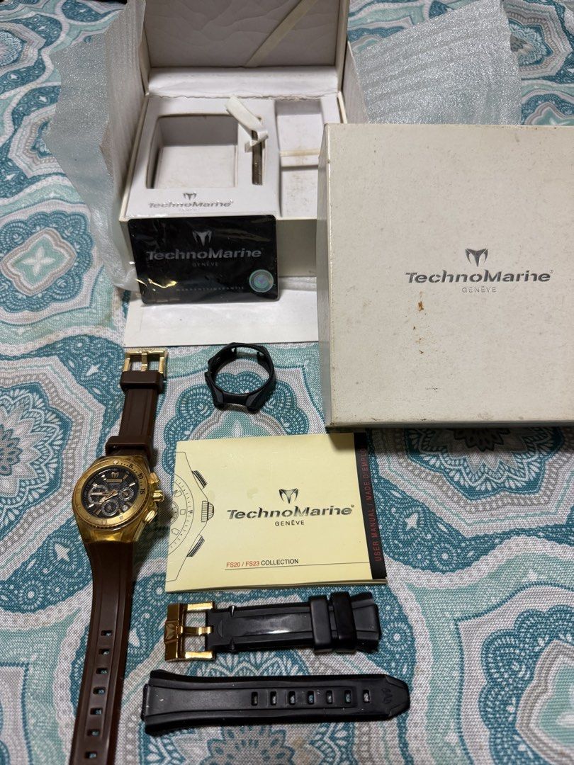 TechnoMarine FS20/FS23 (Category: Men's Watches) located in Quezon City. Submitted by pmlpnc (Listing ID 1463034395, Image 1). Description: FS: TechnoMarine FS20/FS23 Battery newly replaced last September 13 see photos for inclusions RFS: Decluttering .