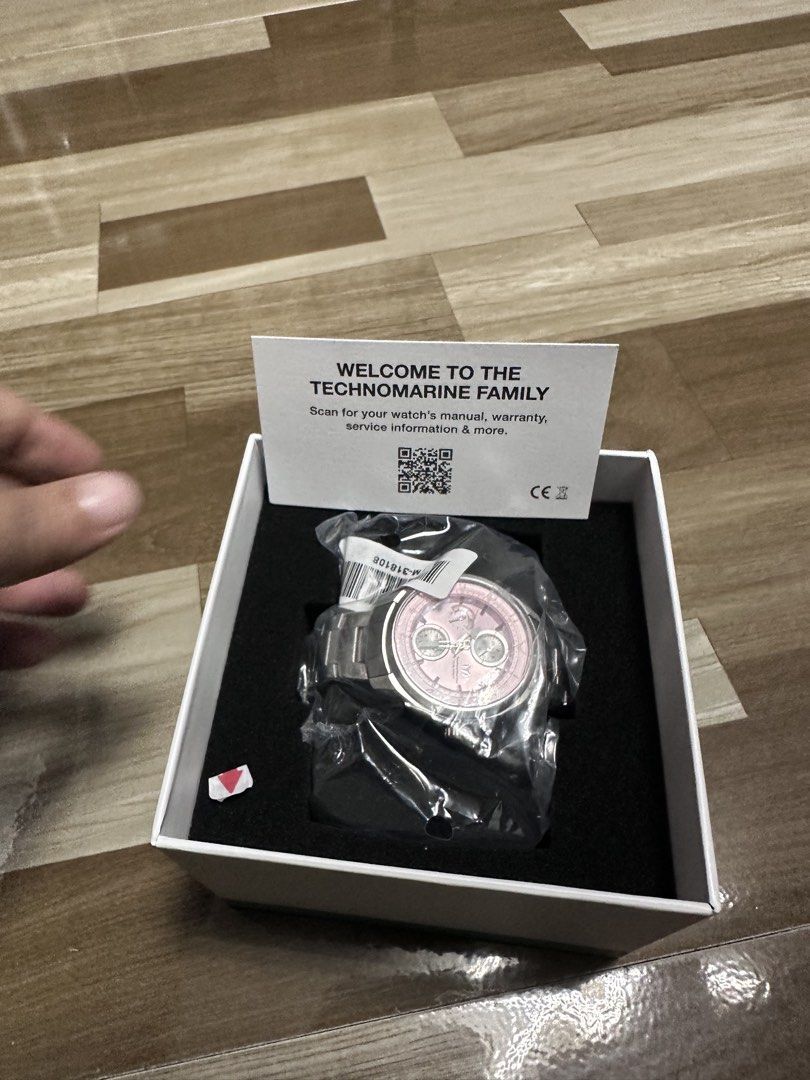 TechnoMarine Pink Chronograph Watch (Category: Luxury Watches) located in Pasig City. Submitted by pupaps0689590 (Listing ID 1463039386, Image 2). Description: - Authentic TechnoMarine Watch - Chic Pink Dial with Chronograph Functionality - Durable Stainless Steel Band - Water Resistant up to 100m (330ft) - Comes with Original Box and Welcome Card - Ideal for Everyday Wear or Special Events.