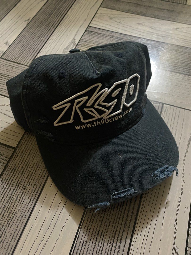 TH90 Crew Black Distressed Baseball Cap (Category: Caps & Hats) located in Manila. Submitted by hattearss (Listing ID 1463055186, Image 1). Description: Dm📥.