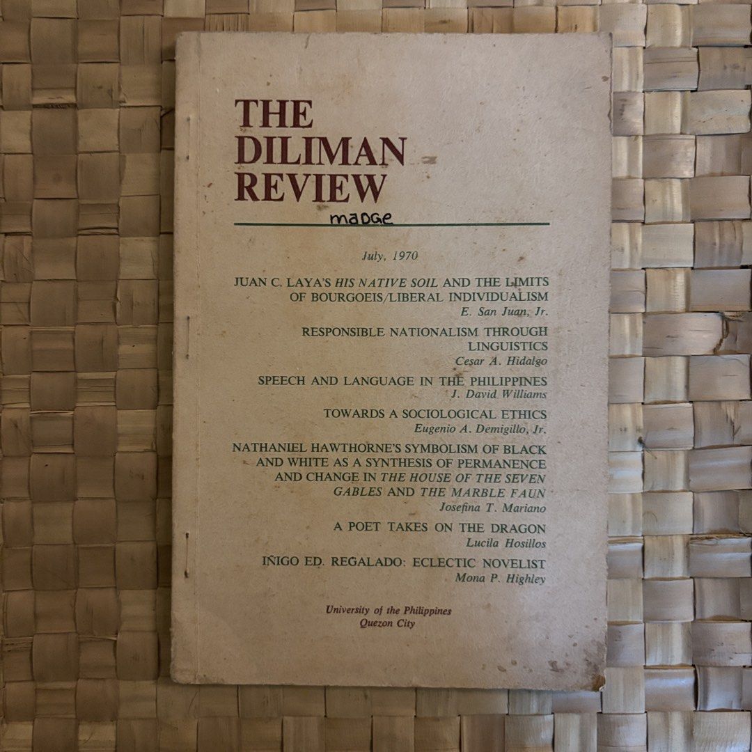 The Diliman Review 1970 (Category: Storybooks) located in Quezon City. Submitted by thevanitybookshop (Listing ID 1463041291, Image 1). Description: .