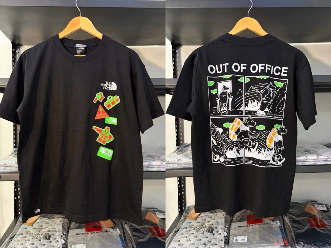 The North Face Graphic T-Shirts (Multiple Designs) (Category: Tshirts & Polo Shirts ) located in Cavite. Submitted by clarisseannr (Listing ID 1463085981, Image 1). Description: - The North Face Graphic Tees - Available Designs: 'Out of Office', 'Adventure', 'Cortina', 'Heaven & Earth' - Colors: Black and White - Material: Comfortable Cotton - Perfect for outdoor enthusiasts, casual wear, or layering - Great prints for any adventure!.