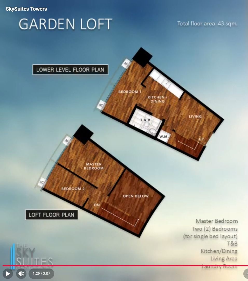 The Sky Suites - Garden Loft (Category: Apartments & Condos) located in Caloocan City. Submitted by reghcam24 (Listing ID 1463004673, Image 2). Description: Fully paid Recently turned over Located at EDSA corner Quezon Avenue 43 sqm 3 bed room 1 toilet and bath Across is: MRT Q. Ave station Centris Mc. Donald's Vetris North Solaire .
