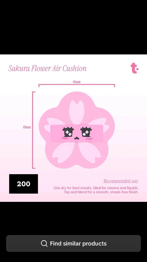 SOLD AS SET - TILLO MAKE-UP PUFF (Category: Makeup) located in Manila. Submitted by yanajuls (Listing ID 1463085134, Image 2). Description: TILLO MAKE UP PUFF individual prices: Onigiri - 150 Flower Air Cusion - 200.