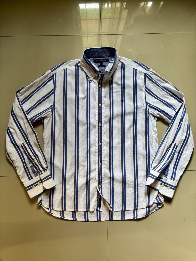 FREE SF: Tommy Hilfiger Stripes Button Down Polo (Category: Tshirts & Polo Shirts ) located in Zamboanga. Submitted by soul.decay (Listing ID 1463011722, Image 2). Description: SHIPPED FIXED Non-nego. Size S-M Men W19 x L24 Pristine condition (No issues) 🚚 J&T Express 💵 BPI/BDO/MariBank Transfer only 📍 Zamboanga City Tags: Tommy , Tommy Hilfiger , Men’s Button down polo .
