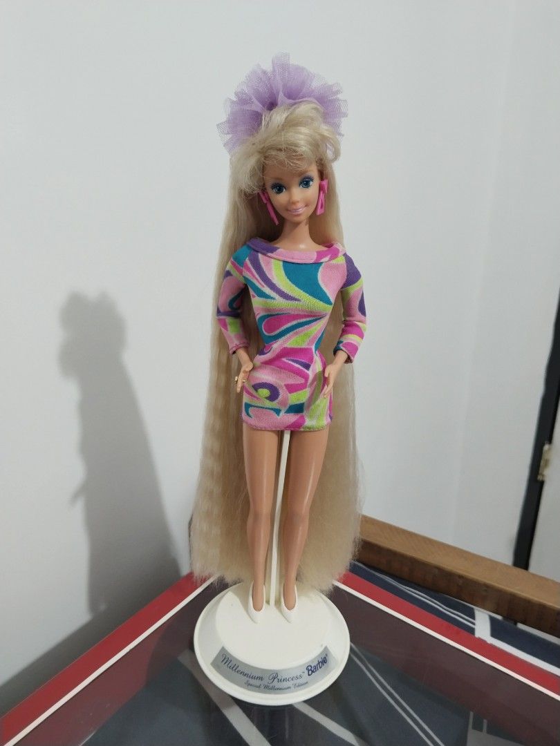Totally Hair Barbie 1992 (Category: Kids Toys) located in Magalang. Submitted by barbiedots. (Listing ID 1462916182, Image 3). Description: -missing shoes, ring - original crimp hair still intact .