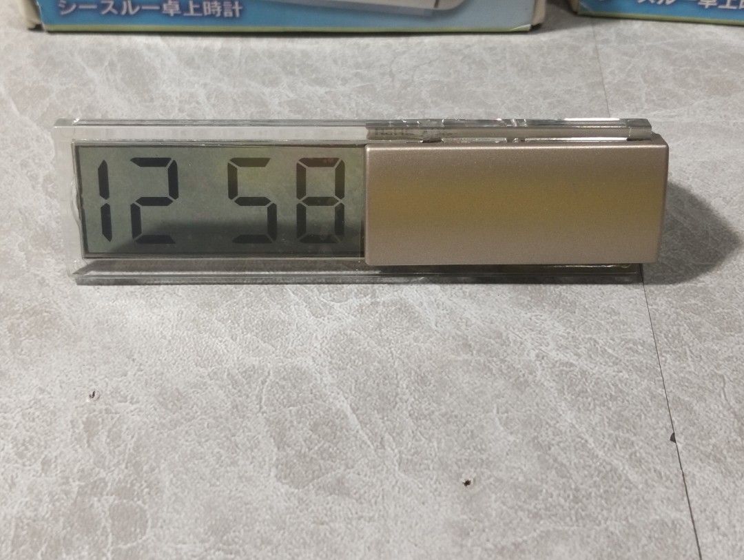 TRANSPARENT LCD SEE-THROUGH TABLE CLOCK (Category: Makeup) located in Batangas. Submitted by amerie_store (Listing ID 1463030456, Image 2). Description: ◾WYSIWYG 🫟₱300 each; 5pcs. available 🫟silver- 2pcs. available 🫟metallic light bronze tone- 3pcs. available 🔊Kindly visit & follow my FB page for more updated Toys,Aniks,etc...🤩 🌈👉AMERIE STORE👈🌈 📌Mine Now,Pay after invoice 📌No refund 📌MOP: Gcash 🚛 Shipping sched every Saturday only vi