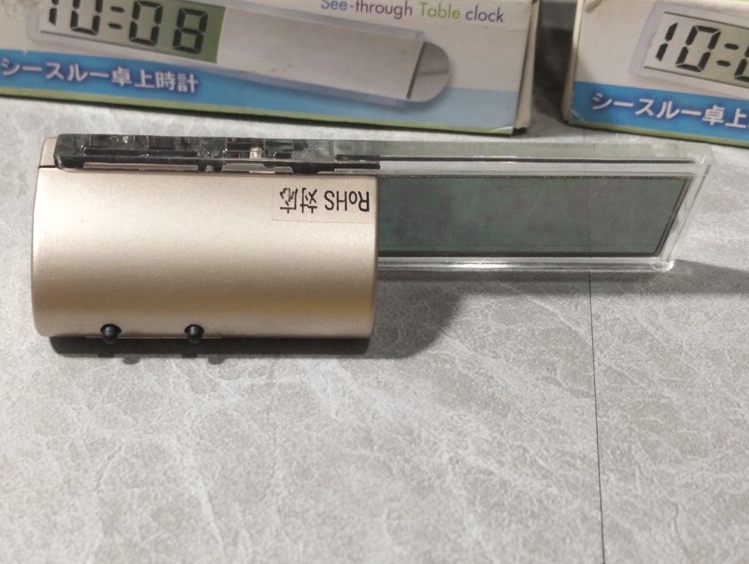 TRANSPARENT LCD SEE-THROUGH TABLE CLOCK (Category: Makeup) located in Batangas. Submitted by amerie_store (Listing ID 1463030456, Image 3). Description: ◾WYSIWYG 🫟₱300 each; 5pcs. available 🫟silver- 2pcs. available 🫟metallic light bronze tone- 3pcs. available 🔊Kindly visit & follow my FB page for more updated Toys,Aniks,etc...🤩 🌈👉AMERIE STORE👈🌈 📌Mine Now,Pay after invoice 📌No refund 📌MOP: Gcash 🚛 Shipping sched every Saturday only vi