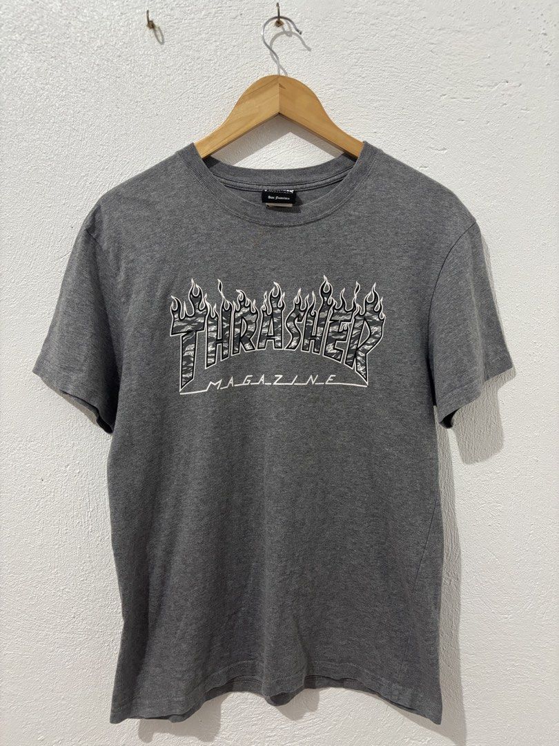 Trasher Shirt (Category: Tshirts & Polo Shirts ) located in Lubao. Submitted by ownly.632 (Listing ID 1463031600, Image 1). Description: MEDIUM SIZE L 26 W 18.5 -complete tags -No hidden Issue - prints very minimal cracks sign of use.