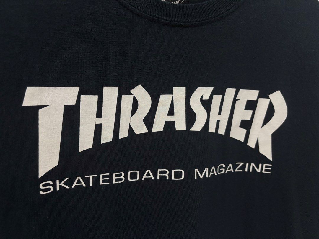 Trasher Shirts (Category: Tshirts & Polo Shirts ) located in Lubao. Submitted by ownly.632 (Listing ID 1463034708, Image 2). Description: MEDIUM SIZE L 28 W 19 -Complete Tags -No hidden issue (no butas and stain) -very minimal cracks print sign of use.