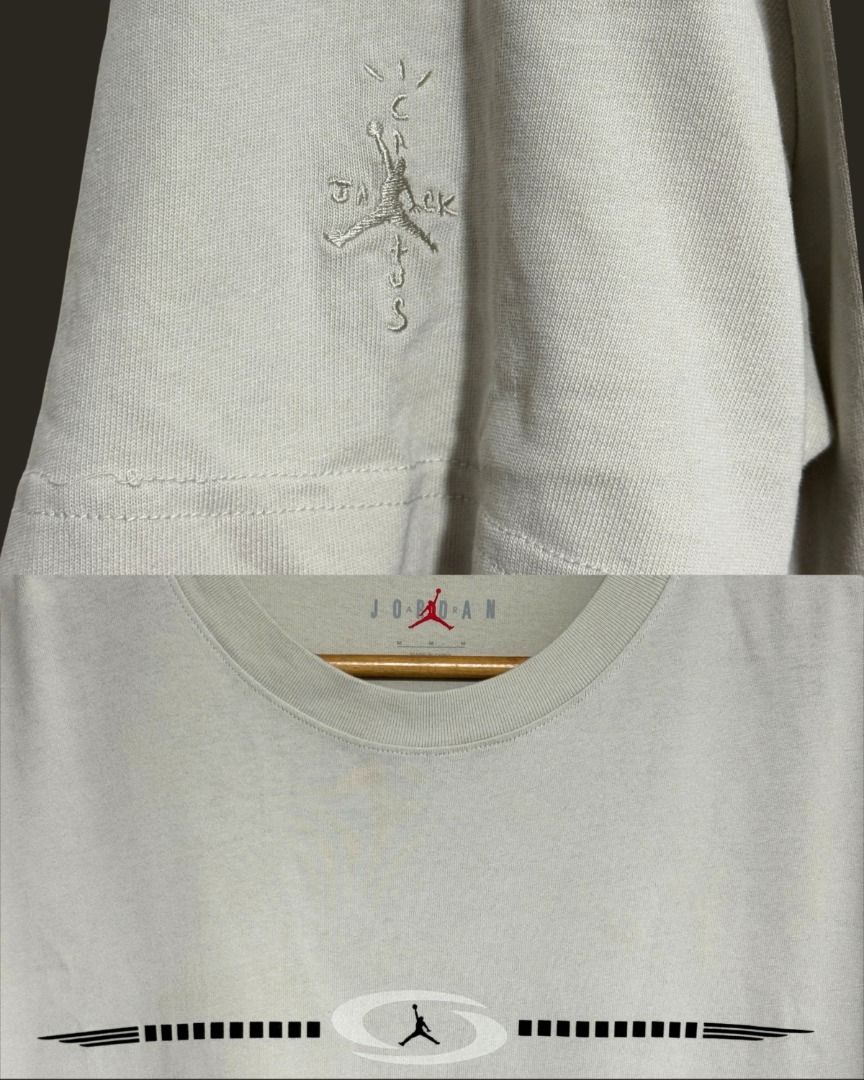 Travis Scott Cactus Jack x Jordan MJ TS Logo Tee (Category: Tshirts & Polo Shirts ) located in Quezon City. Submitted by sapatoss (Listing ID 1463093133, Image 3). Description: ‼️STEAL‼️ Travis Scott Cactus Jack x Jordan MJ TS Logo Tee Like New | Authentic (WITH RECEIPT) Bought from SNKRS in 2024; worn once SIZE M, oversized fit 30.5in L x 22.5in W ₱1,500 Below retail send offer if interested 📍 Quezon City (QC) .