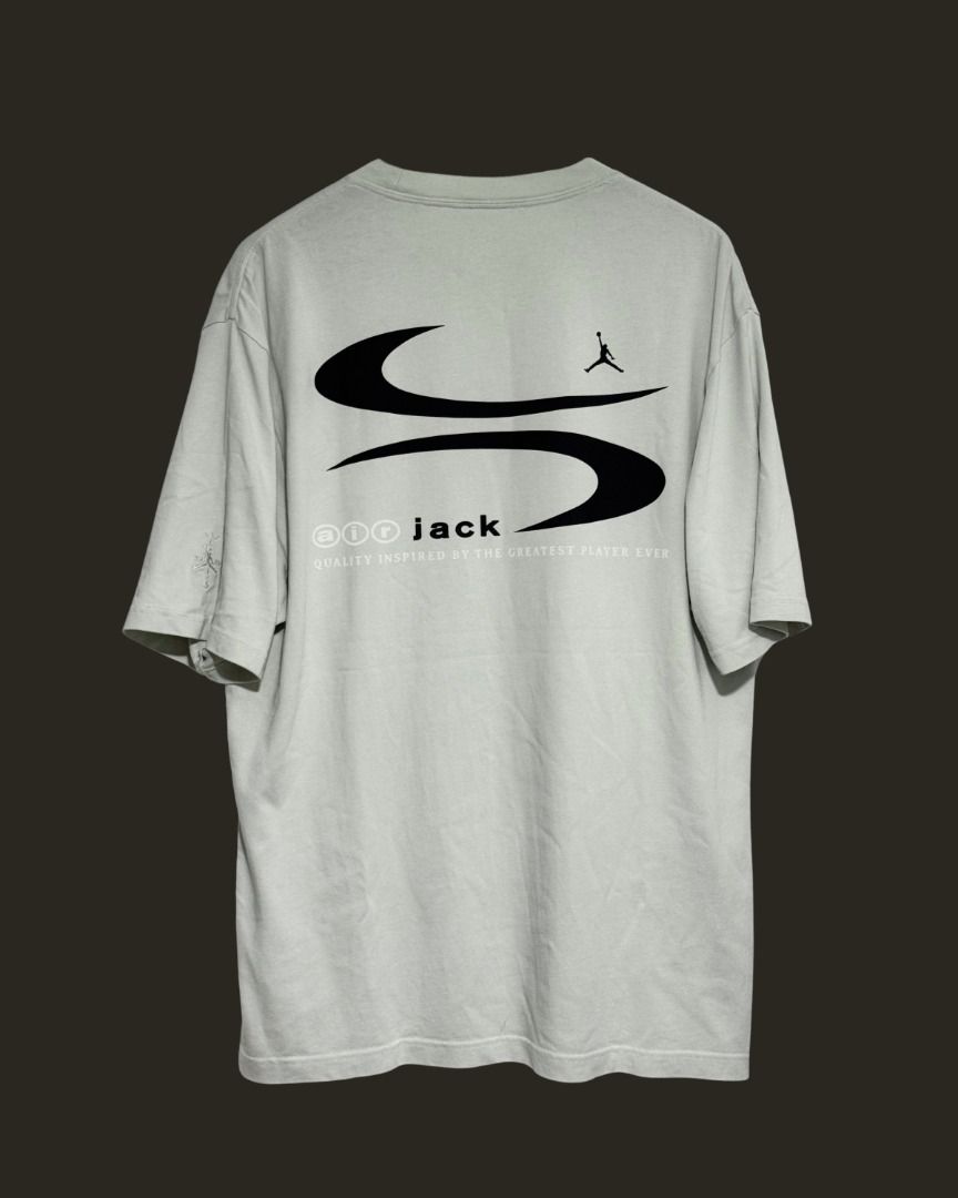 Travis Scott Cactus Jack x Jordan MJ TS Logo Tee (Category: Tshirts & Polo Shirts ) located in Quezon City. Submitted by sapatoss (Listing ID 1463093133, Image 1). Description: ‼️STEAL‼️ Travis Scott Cactus Jack x Jordan MJ TS Logo Tee Like New | Authentic (WITH RECEIPT) Bought from SNKRS in 2024; worn once SIZE M, oversized fit 30.5in L x 22.5in W ₱1,500 Below retail send offer if interested 📍 Quezon City (QC) .