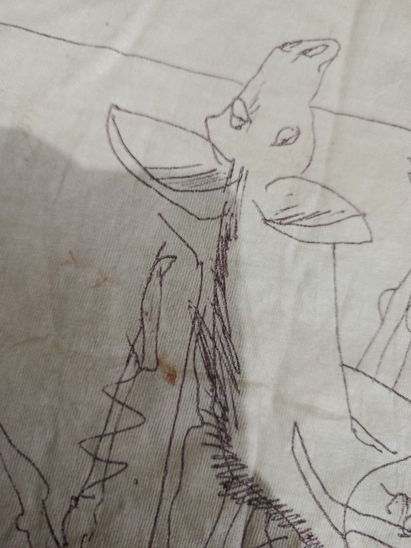 Travis Scott x Ralph Steadman Sketch Tee (Category: Tshirts & Polo Shirts ) located in Valenzuela. Submitted by d.repolthrift (Listing ID 1463000072, Image 3). Description: - White Travis Scott Cactus Jack T-shirt - Features the 'Apparition' graphic print on the front - Made by Travis Scott, 2024 Laflame Enterprises - 100% Cotton - Size S -Width:17.5 -Length:26.5 - Minor stains on the front graphic area (please check photos for details) -Fresh fr