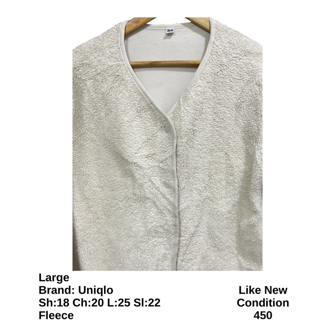 Uniqlo Button Fleece Jacket (Category: Coats, Jackets and Outerwear) located in Bulacan. Submitted by rlemonfashionshop (Listing ID 1463063343, Image 2). Description: Premium Class Quality Items. Actual Item on Photo with Good/Mint Condition. Message us for inquiries, more information and confirmation. Wash before wearing. Thank you so much..