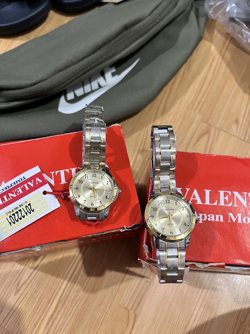 Valentino Two-Tone Watch (Category: Women's Watches) located in Cebu City. Submitted by maryjoyieeflores (Listing ID 1463047013, Image 3). Description: - Authentic Valentino watch - Elegant two-tone stainless steel band - Sophisticated gold dial with silver hour markers - Timeless, classic design - Comes with original box and tags - Versatile for everyday wear or special events.