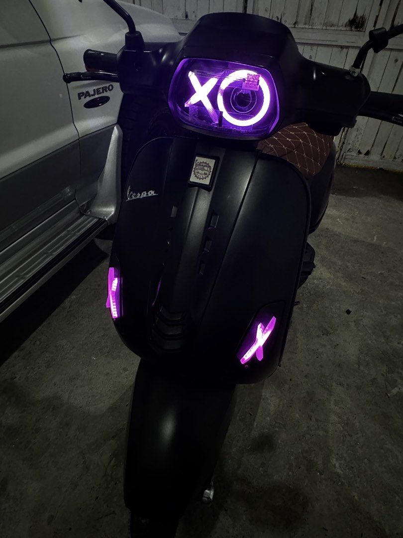 Vespa s125 matte black (Category: Motorbikes for Sale) located in Santa Rosa. Submitted by taireo (Listing ID 1462937842, Image 1). Description: For sale - vespa s125 2021 model color matte black. 13k odo. Customized xo light set, projector aes headlight super lakas ng buga worth 25k ung set. Bago drive belt, malossi kit, cnc foot rest, makapal mga gulong, swabe manakbo. Issue: slight scratches, normal sa 2nd hand. Selling for only 128k. Starosa 