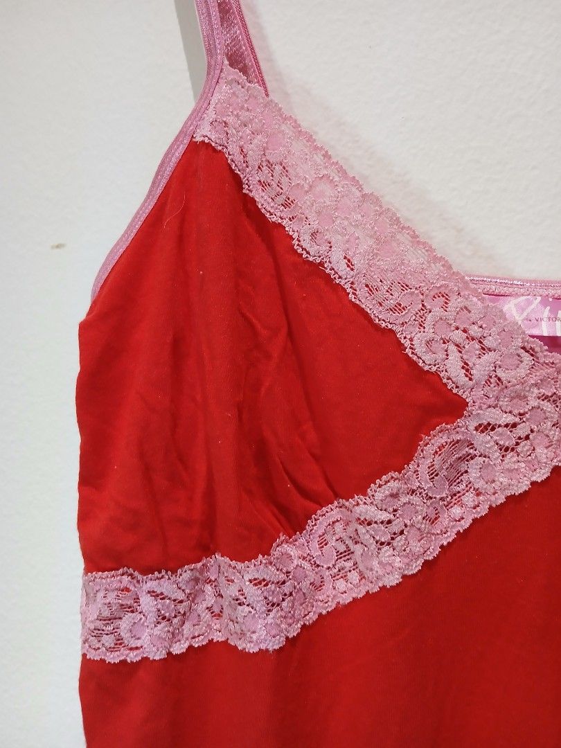 Victoria's Secret Cami Top (Category: Sleeveless) located in Binan City. Submitted by flaura.finds (Listing ID 1463036139, Image 2). Description: W: 25 - 27 inches L: 18 inches - Fits S-M, No flaws, Like New - Gcash Payment Only - Shipping through j&t DM for more questions!.