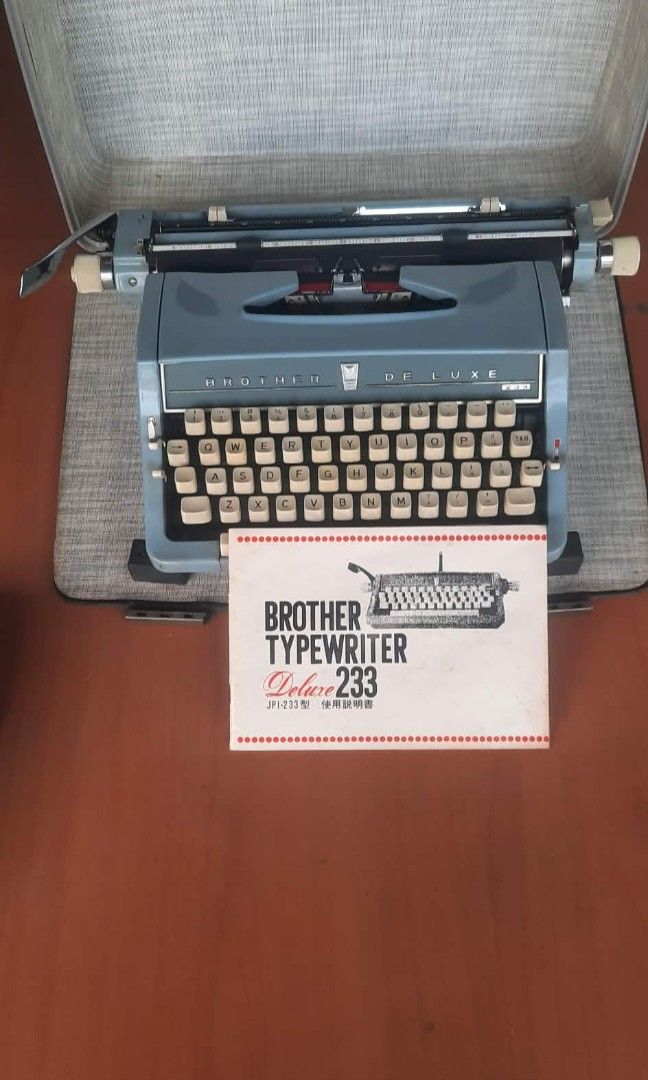 Vintage Brother Deluxe Manual Typewriter (Category: Other Stationery & Craft) located in Manila. Submitted by saferabbit.c78385 (Listing ID 1463051421, Image 2). Description: Vintage Brother Deluxe Manual Typewriter with Original Hard Case ​Price: ₱6,000 ​Condition: Vintage / Pre-loved, excellent cosmetic condition, clean, and well-maintained. All parts are intact, and it comes with its original hard carrying case for safe storage and transport. 