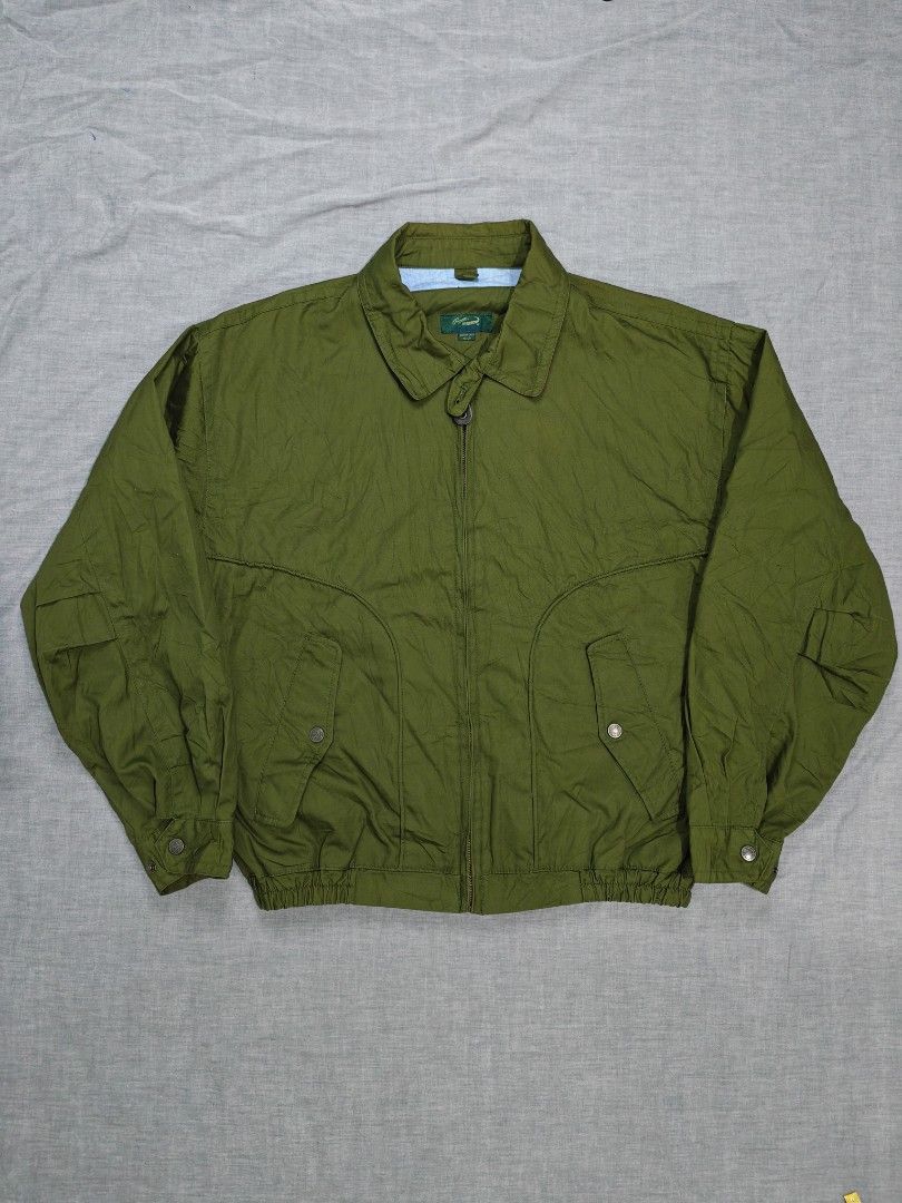 vintage crocodile classic label harrington jacket (Category: Coats, Jackets and Outerwear) located in Baguio. Submitted by used_clothing2600 (Listing ID 1462910379, Image 2). Description: vintage crocodile classic label harrington jacket excellent condition size medium pit to pit 24 length 26 shoulders 22 sleeve length 23.5 P580.