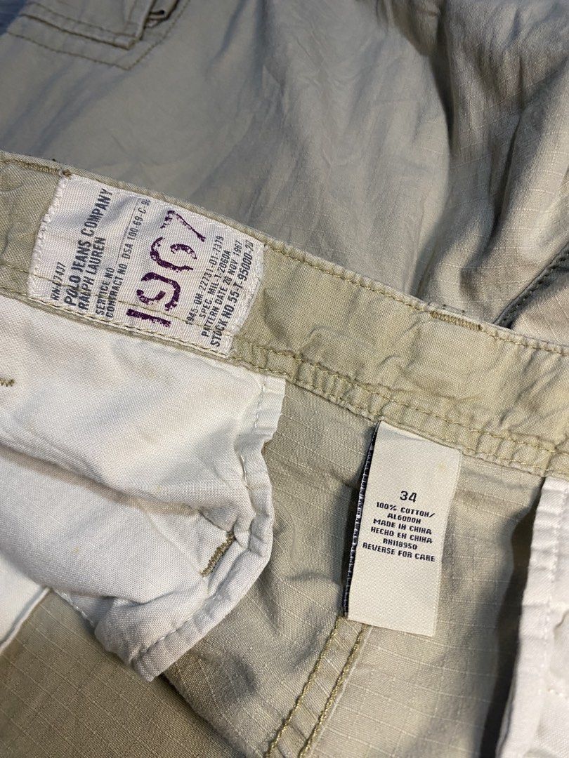 Vintage RL cargo long shorts (Category: Shorts) located in Bacolod City. Submitted by bnta_bounce (Listing ID 1463004228, Image 3). Description: Flaws: missing clip left pocket Length inch. 27.5 Waist inch. 36 Leg open 13.