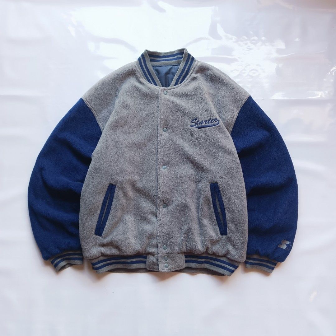 Vintage Starter Reversible Jacket (Category: Coats, Jackets and Outerwear) located in San Luis. Submitted by 3fted.au (Listing ID 1463018506, Image 1). Description: VTG Starter Reversible Jacket (Boxy) Good Condition 9/10 Color Rate Minimal Scratch/ Loose Stitch Dimes(inches) Length: 28 Width: 27.