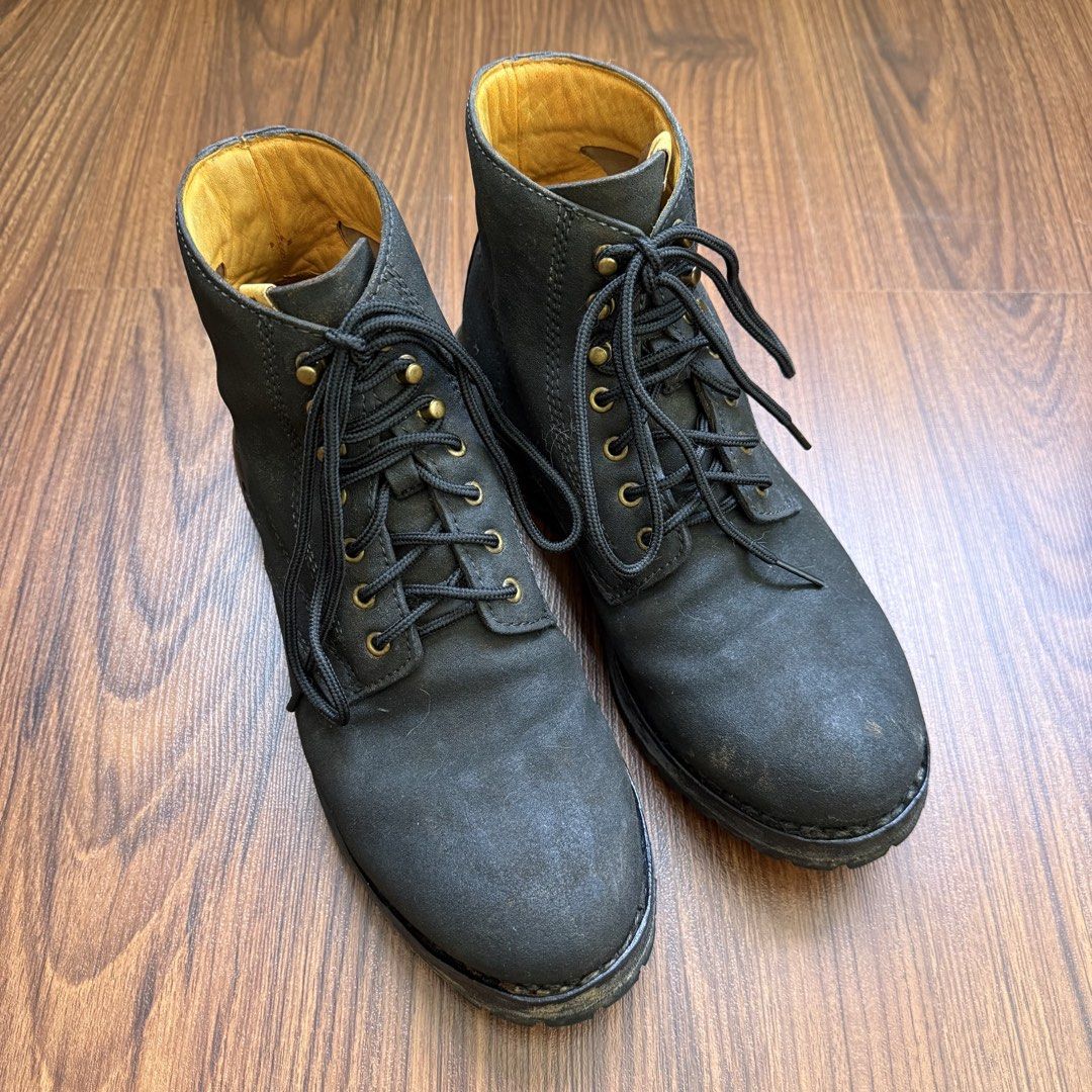 Visvim Virgil Boots (Category: Boots) located in Paranaque City. Submitted by moltisanti (Listing ID 1462936556, Image 1). Description: US8 Mens, comfortably fits 8.5-9 too Treated with Black leather dye Replaced with Vibram Lug soles Heel stabilizers intact Signs of usage and dye fading Suede’s rough to touch due to leather dye Bought from @sold_twice .