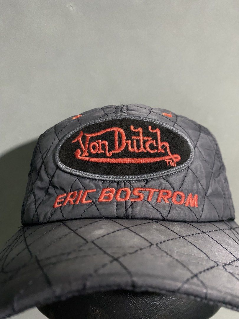 Von Dutch Eric Bostrom Quilted Cap (Category: Caps & Hats) located in Dumaguete. Submitted by darios_thrift (Listing ID 1463075933, Image 3). Description: Quilted Von Dutch Eric Bostrom Offeran nyo lang Excellent condition ✅ Ready To Use ✅ Already Washed ✅ Color rate : 9.2/10 (Color may vary due to lighting).