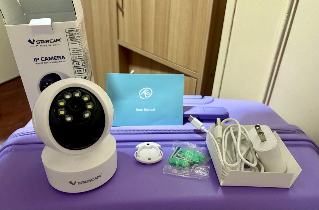 VStarcam IP Camera (Category: Other Gadgets) located in Las Pinas. Submitted by anatrc (Listing ID 1463053243, Image 3). Description: - Starcam HD IP Camera - Crystal clear HD image and video quality - Full-color night vision for clear visibility in the dark - Smart human detection with real-time alerts - Supports TF card for local storage - Remote viewing via your mobile phone - Easy setup process - Includes user manual, power adapter, and cable