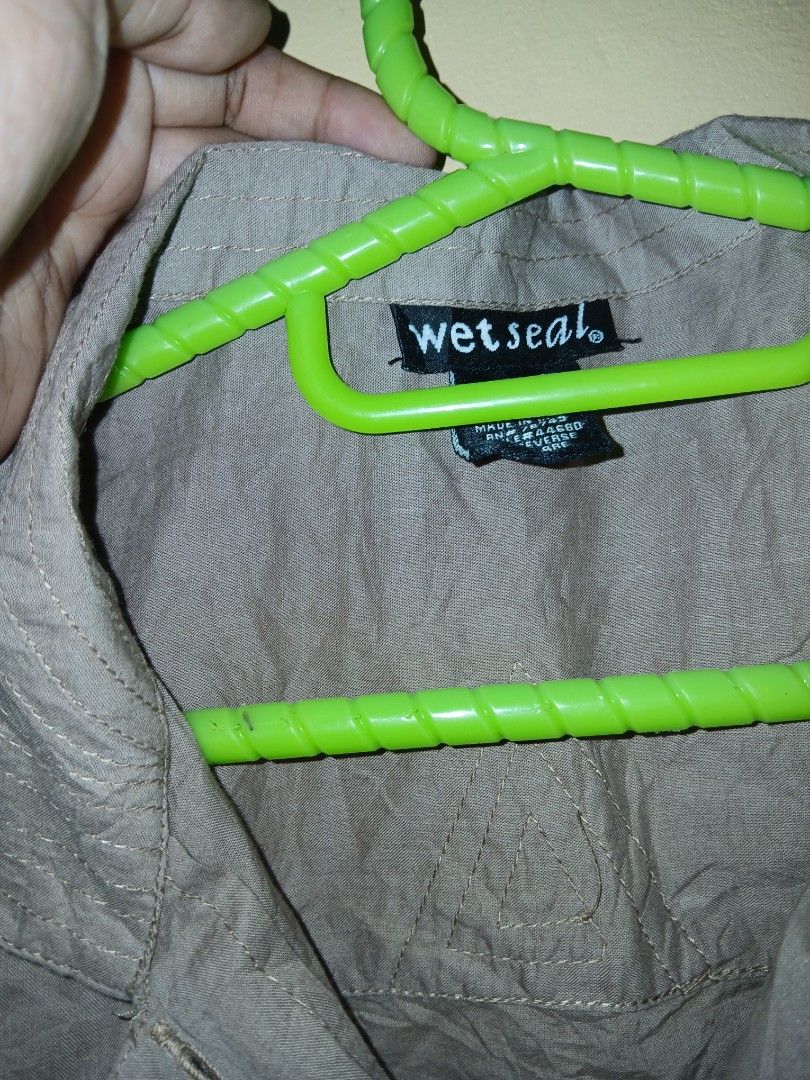 Wet seal short-sleeve fitted top (Category: Others Tops) located in Dipolog. Submitted by silentcat_dff9c4 (Listing ID 1463039612, Image 2). Description: Wet Seal short-sleeve button-down blouse captures a classic casual aesthetic with a distinct vintage flair..