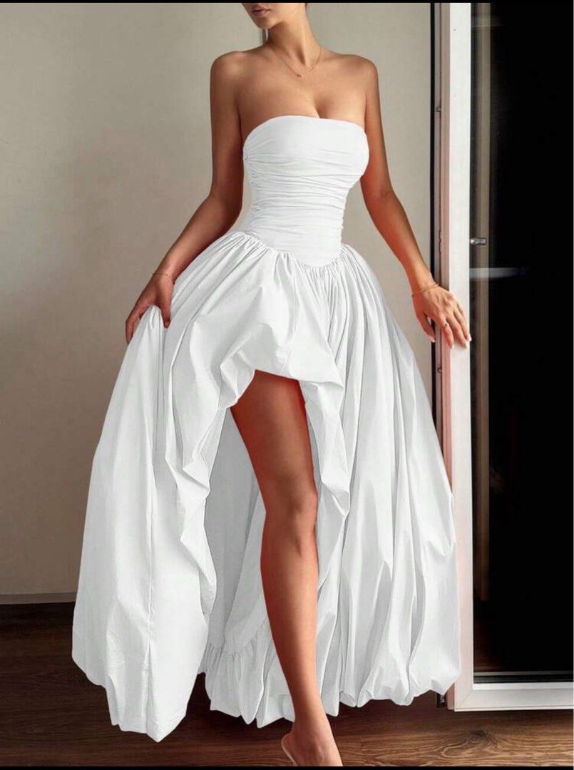 White dress for pre nup (Category: Dresses) located in Quezon City. Submitted by jen_npmcn (Listing ID 1463002008, Image 1). Description: Used once for my pre nup shoot. Nabili ko ng 1500 sa shein. Size M-L .