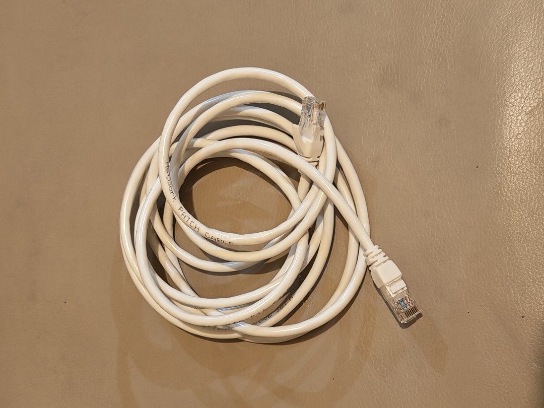 White Ethernet Patch Cable (Avail before 9/27) (Category: Cables & Adaptors) located in Manila. Submitted by oddowl-a357 (Listing ID 1463084722, Image 1). Description: - White network patch cable - Standard RJ45 connectors on both ends - Ideal for connecting devices to your network - Ready to use.
