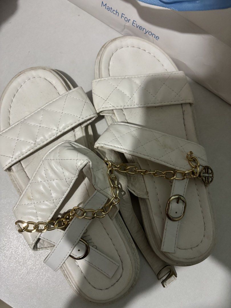 white sandals (Category: Sandals) located in Manila. Submitted by iyahpreloved_ (Listing ID 1463014094, Image 2). Description: size 37.