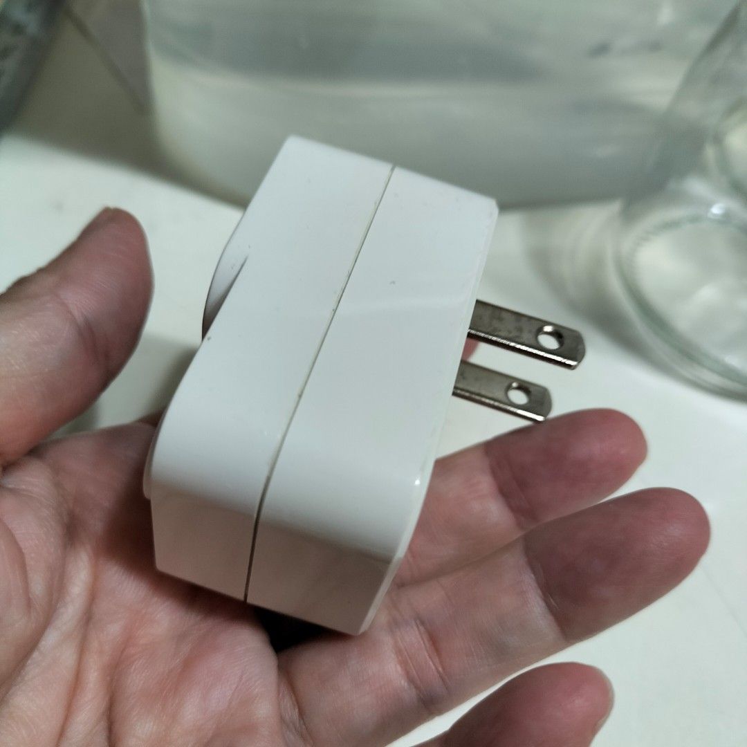 White Universal Travel Adapter with USB Port (Category: Cables & Adaptors) located in Paranaque City. Submitted by decluttering-all (Listing ID 1441980882, Image 3). Description: - Universal adapter, WUS 102 - max 2amp, 250v - safe for kitchen appliance - just switch off, no need to plug and unplug cord all the time - White color, sleek and modern P89 for 1 seldom used, good condition decluttering pick-up beside Toyota Bicutan Paranaque payment t