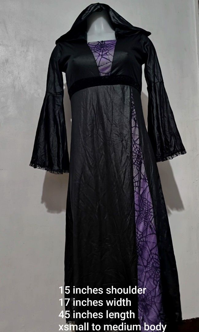 Witch Costume With Hood (Category: Dresses) located in Marikina City. Submitted by alecfordy (Listing ID 1462956725, Image 1). Description: Evil Witch Costume Wth Hood xsmall to medium for Halloween costume.