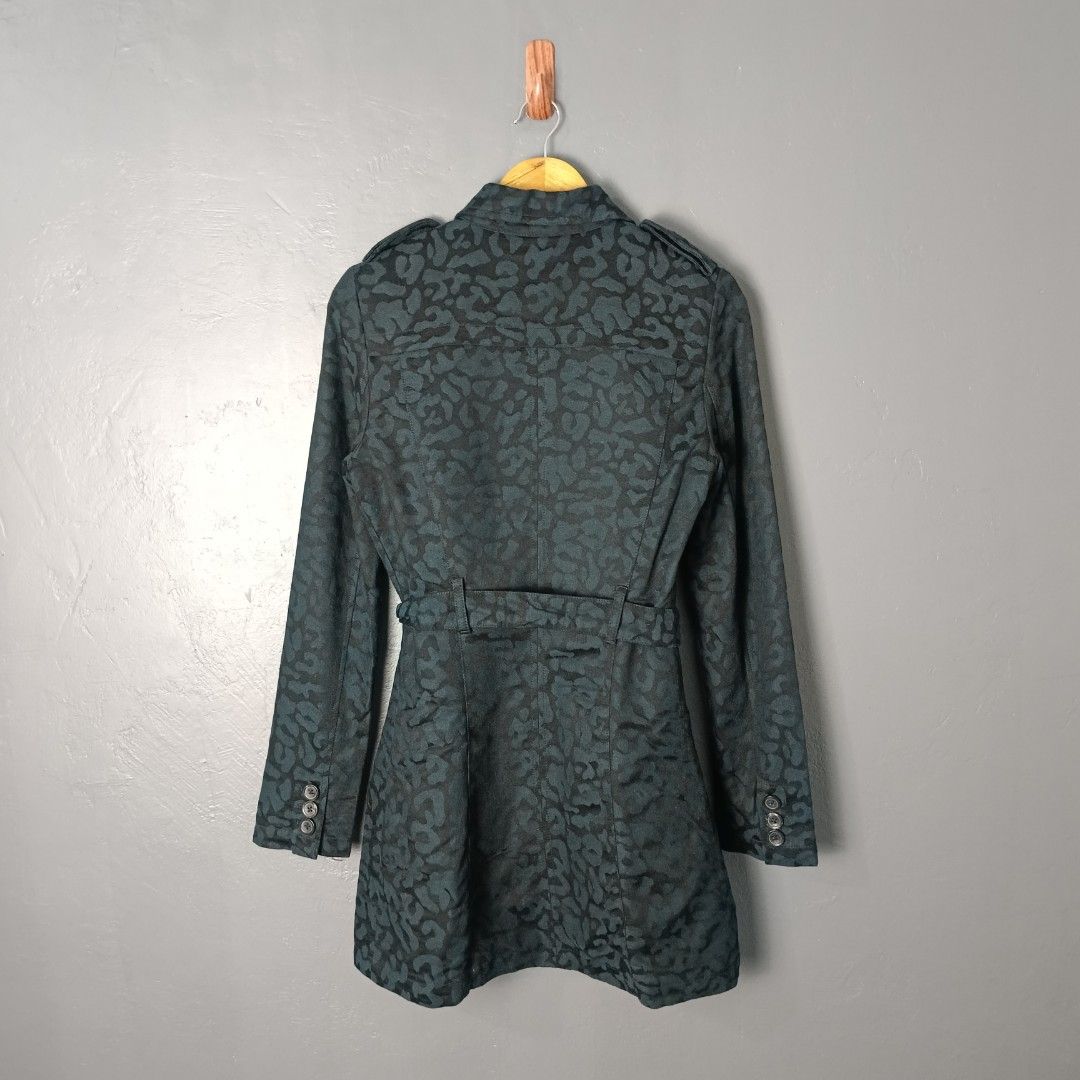 Women's - GUESS (Category: Coats, Jackets and Outerwear) located in Bacolod City. Submitted by drop.ph (Listing ID 1463031209, Image 3). Description: Guess - Belted Trench Coat Authentic *Colour: Dark Teal *Size XS - 16.5x32 *Excellent *No Flaws *Price: 1,000php *Add SF if outside Bacolod City.