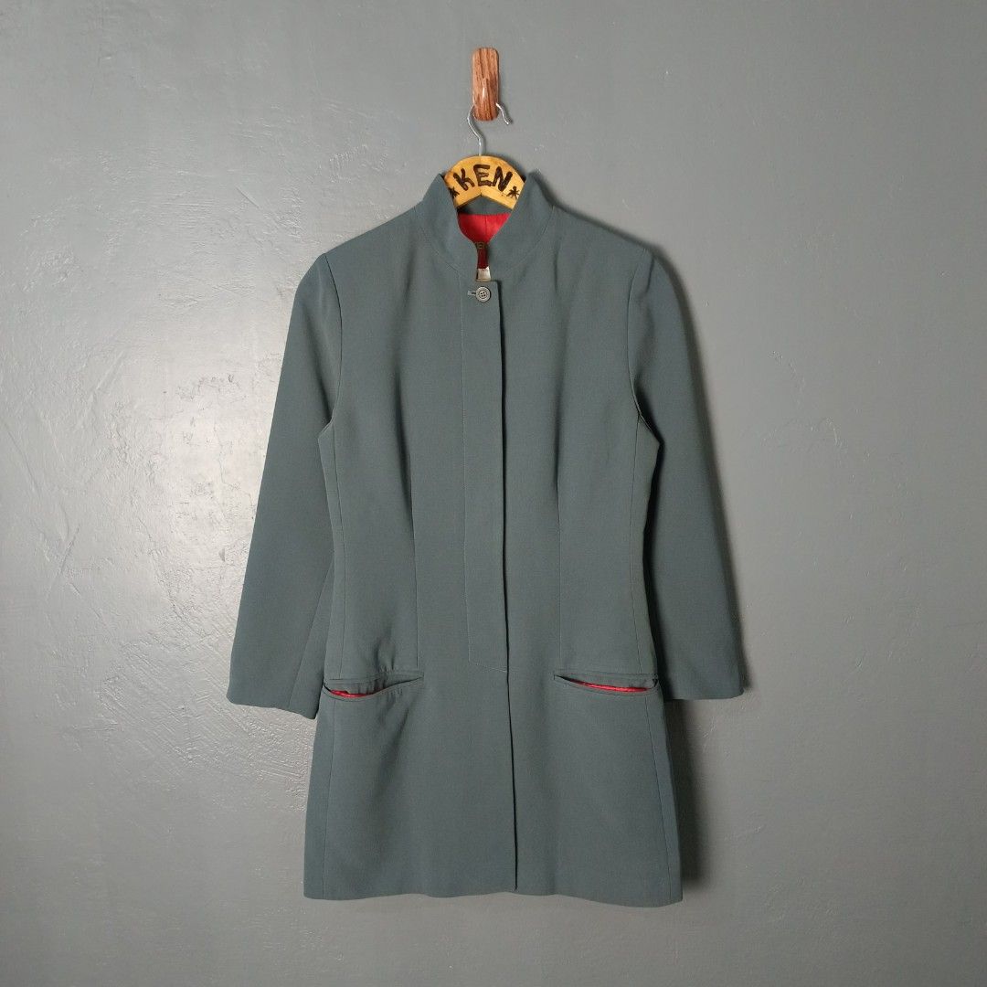 Women's - Kenzo (Category: Coats, Jackets and Outerwear) located in Bacolod City. Submitted by drop.ph (Listing ID 1463031379, Image 2). Description: Kenzo Jungle - Trench Coat Authentic *Vintage, Monogram inside *Size S - 17x31.5 *Excellent cloth *loose button, small scratch, dirt *Price: 1,000php *Add SF if outside Bacolod City .