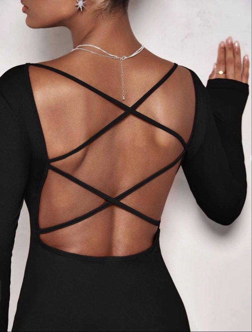 WOMENS ZEBRA PATTERN OPEN BACK LONGSLEEVE BODYCON DRESS (Category: Dresses) located in Manila. Submitted by thelabelfindsbym (Listing ID 1462907279, Image 2). Description: .
