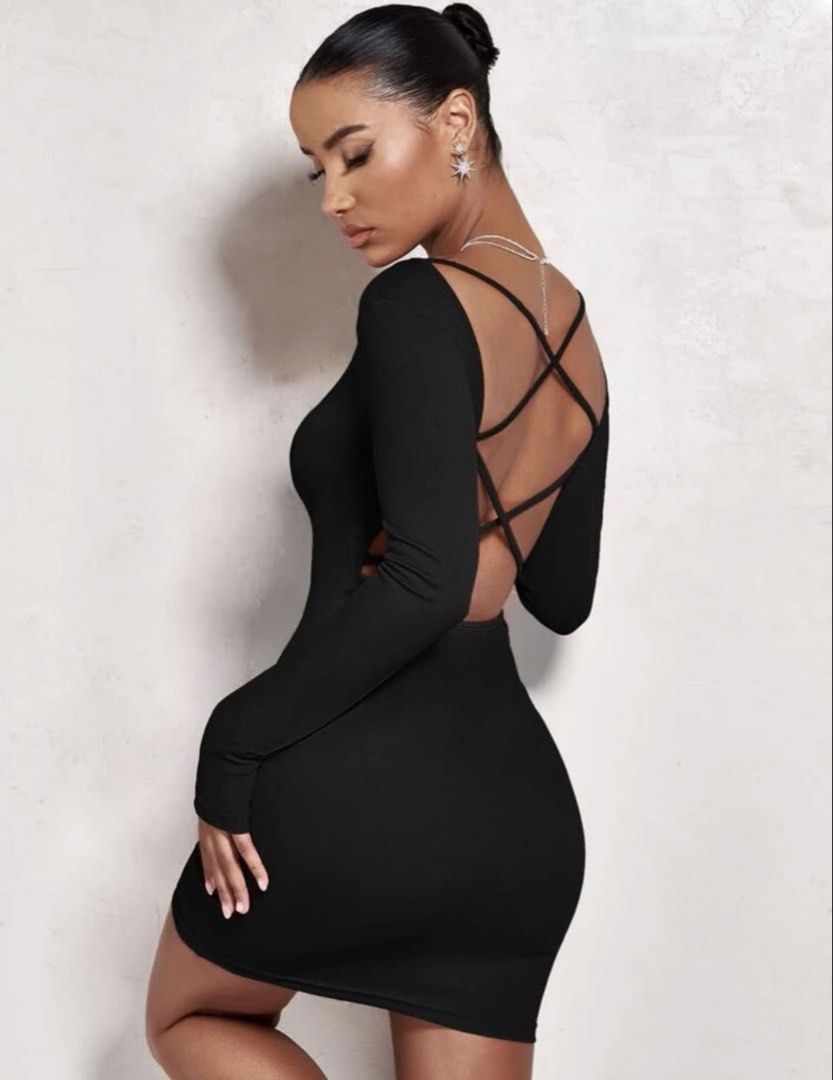 WOMENS ZEBRA PATTERN OPEN BACK LONGSLEEVE BODYCON DRESS (Category: Dresses) located in Manila. Submitted by thelabelfindsbym (Listing ID 1462907279, Image 1). Description: .
