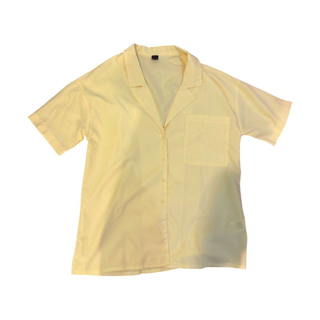 Yellow Button Up Polo Shirt (Category: Tshirts & Polo Shirts ) located in Quezon City. Submitted by brokeahhgirl (Listing ID 1463041480, Image 1). Description: No issue.