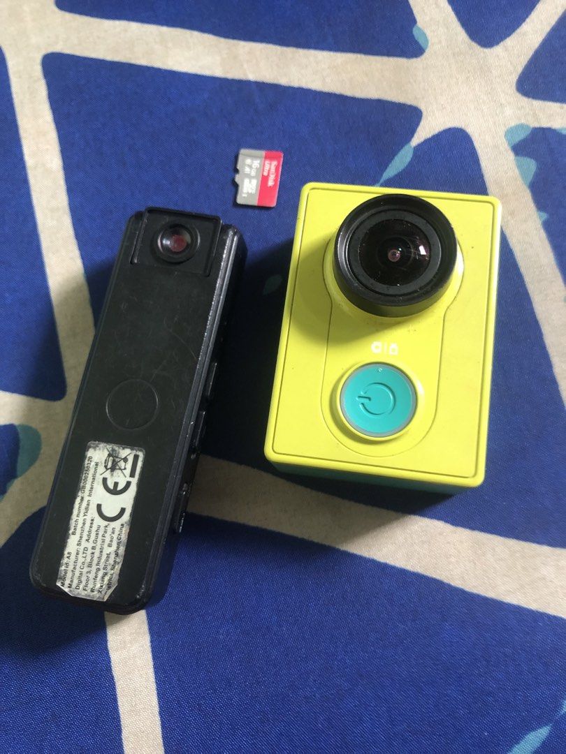 Yi action camera bundle (Category: Video Cameras) located in Quezon City. Submitted by markgolveo (Listing ID 1462901599, Image 1). Description: Yi action camera bundle Yi action camera working properly powers on battery life is still good and long lasting dont know how to properly link this to an app used it via manually capturing With 16GB sandisk micro memory card And free body cam defective battery powers on but battery is depleted needs fixi