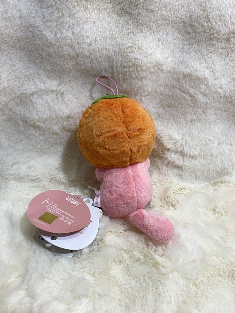 Zanmang Loopy Orange Hat Plush Charm Keychain (Category: Plushies & Soft Toys) located in Kalibo. Submitted by ollie_stuffshop (Listing ID 1463044980, Image 2). Description: Before you send your inquiries: ❗️Last Price is already posted ❗️Manage your expectations, WYSIWYG ❗️May need washing ❗️Dropoff is every Wednesday & Sunday - Adorable pink Loopy plush toy - Features an orange hat and a snack accessory - Includes a convenient loop for hanging 