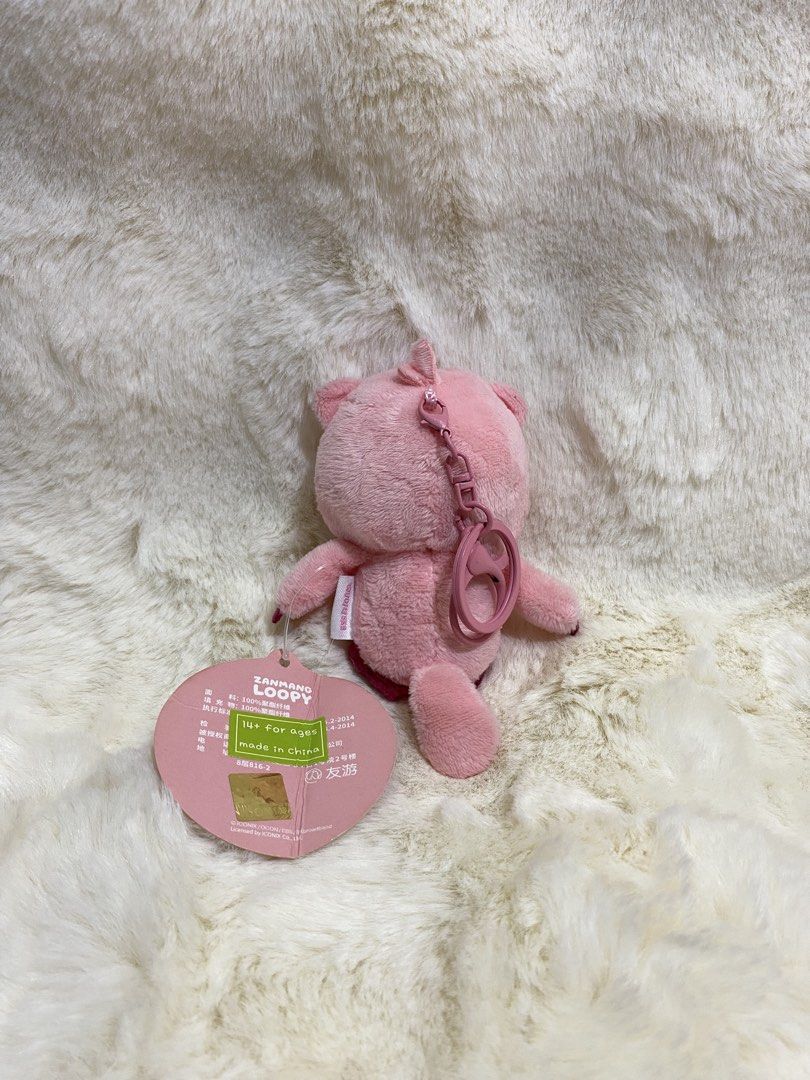 Zanmang Loopy Pink Plush Charm Keychain (Category: Plushies & Soft Toys) located in Kalibo. Submitted by ollie_stuffshop (Listing ID 1463045931, Image 2). Description: Before you send your inquiries: ❗️Last Price is already posted ❗️Manage your expectations, WYSIWYG ❗️May need washing ❗️Dropoff is every Wednesday & Sunday - Adorable pink Zanmang Loopy plush toy - Features a convenient keychain for attaching to bags - Still has its original tag at