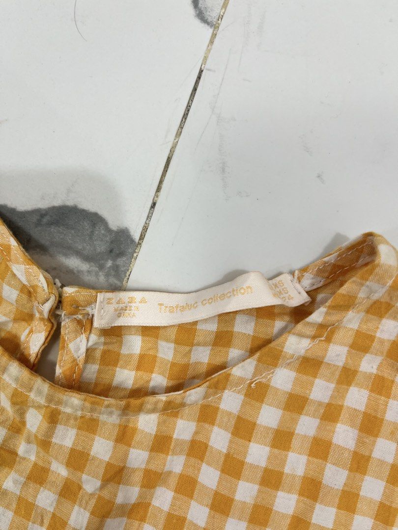 ZARA (Category: Dresses) located in Bogo. Submitted by tinliciousthrift (Listing ID 1463031279, Image 3). Description: 📌 ZARA gingham ruffle dress good as new ka pretty 😍 📌 Size: S Mine: 450.