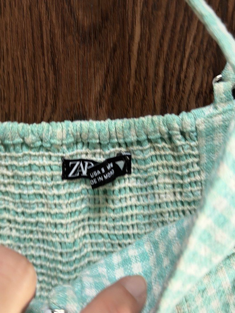 Zara gingham corset top (Category: Sleeveless) located in Pasig City. Submitted by curatedbymaria (Listing ID 1462927252, Image 2). Description: One of my fave tops .