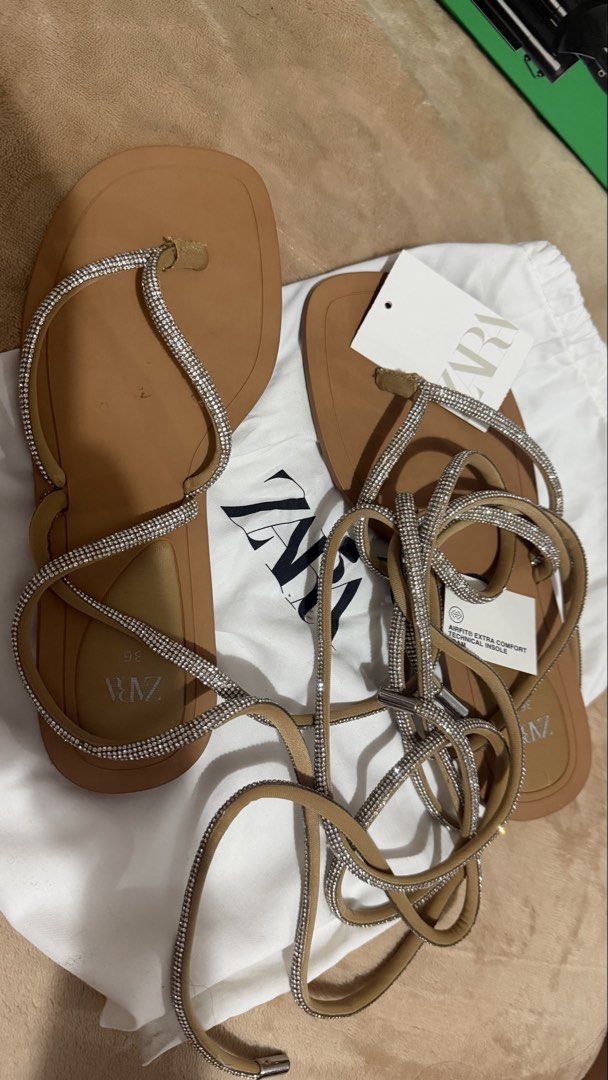 Zara Sandals with Rhinestones size 36 (Category: Sandals) located in Cebu City. Submitted by sultrychicmary (Listing ID 1463088756, Image 1). Description: bought around 3k used once only brandnew condition.