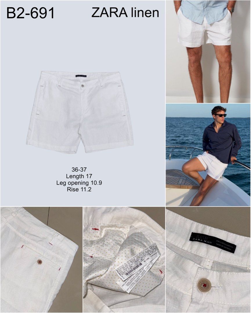 Zara White Linen Shorts (Category: Shorts) located in Digos. Submitted by appareall (Listing ID 1462890398, Image 2). Description: B2-691 Approximate measurements (taken flat in inches) 36-37 Length 17 Leg opening 10.9 Rise 11.2 Shipping fee is shouldered by the buyer. We appreciate your understanding and support! Location: Digos City, Davao del Sur, Mindanao, Philippines .