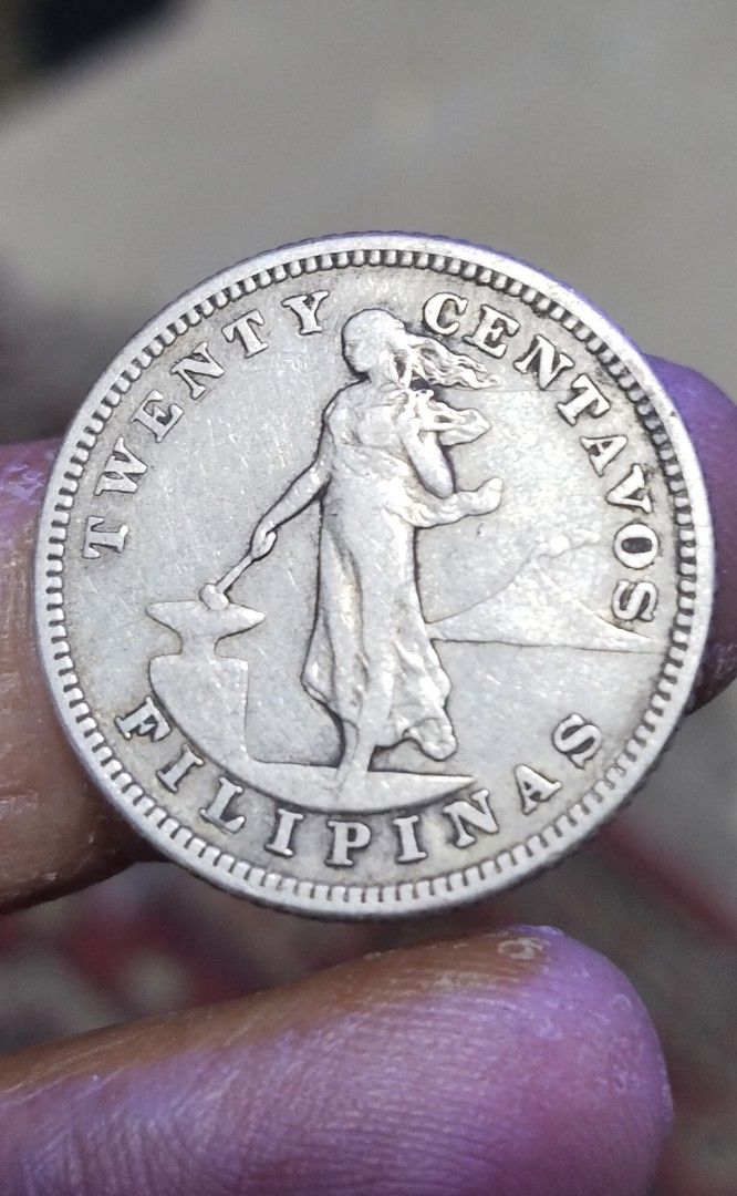 1903s 20c Uspi (Category: Currency) located in Manila. Submitted by bjie2700446238 (Listing ID 1463229833, Image 2). Description: Keydate/Rare Sharp details pa Hard to find Low mintage.