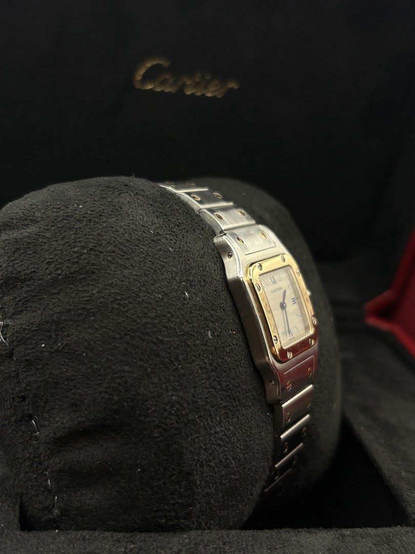 2003 Cartier Galbee Small (Category: Women's Watches) located in Pasig City. Submitted by nicoestradaa (Listing ID 1463203616, Image 2). Description: Cartier Galbee Small 18k Yellow gold Two Tone bracelet and bezel 2003 year model 9/10 condition Box, manuals, certificate and authentication papers Open for authentication 230k.